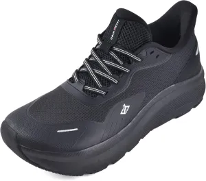 JACKSHIBO Mens Slip in Hands Free Shoes Wide Toe Box Slip On Walking Running Tennis Athletic Sneakers Arch Support Plantar Fasciitis Orthopedic Shoes with Metatarsal Pads Cushion Thick Zero Drop Sole