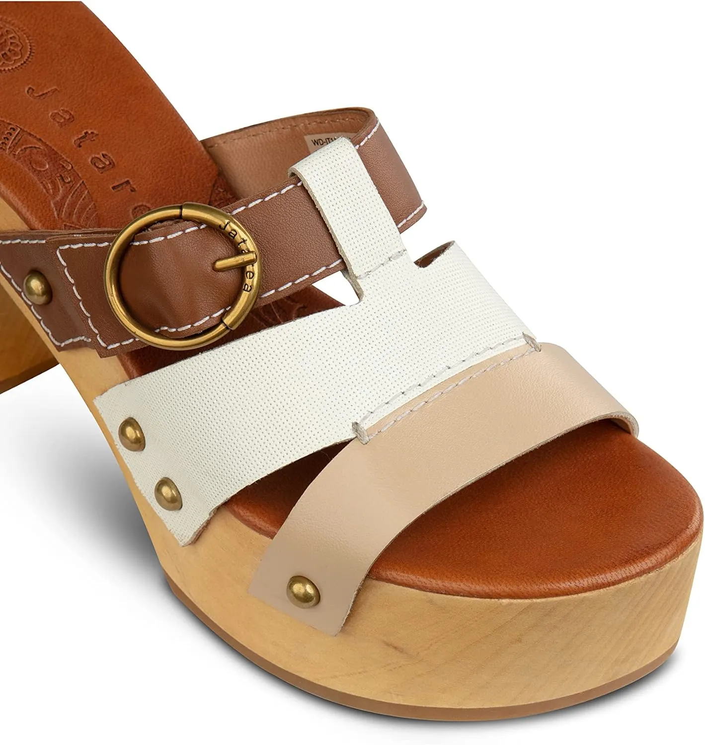 JATAREA Leather Wedge Sandals for Women | Women's Sandals Perfect for Summer