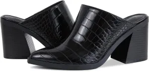 JeimPoey Womens Mules Pumps Point Closed Toe Slip-on Heels Stacked Chunky Block Heel Backless Clogs