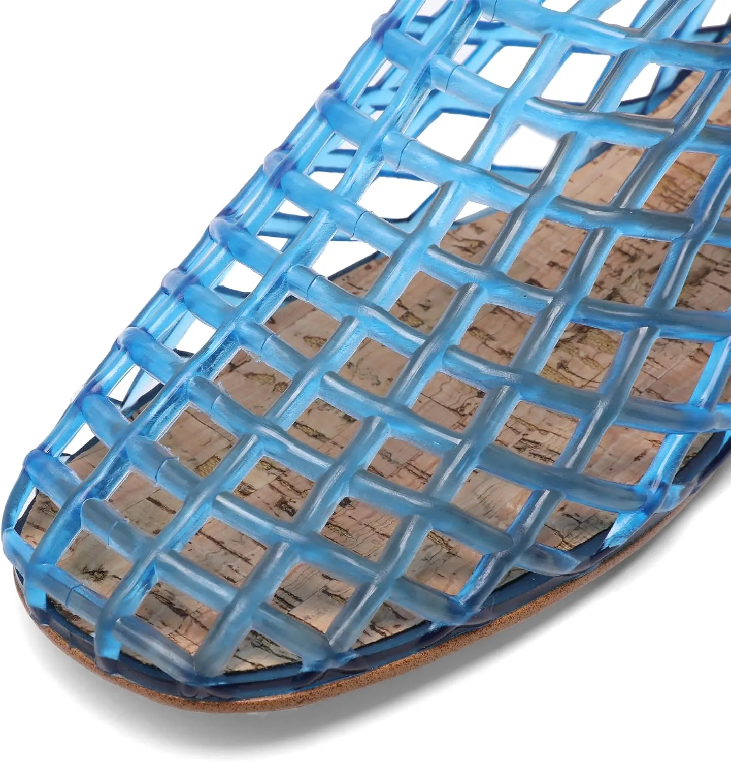 Jelly Mesh Ballet Flats - Comfortable Clear Jelly Shoes, Adult Women's Closed Toe Flats Sandals