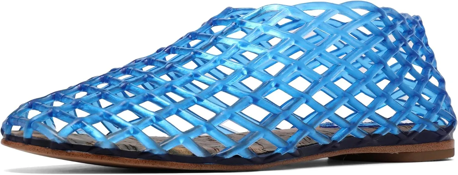 Jelly Mesh Ballet Flats - Comfortable Clear Jelly Shoes, Adult Women's Closed Toe Flats Sandals
