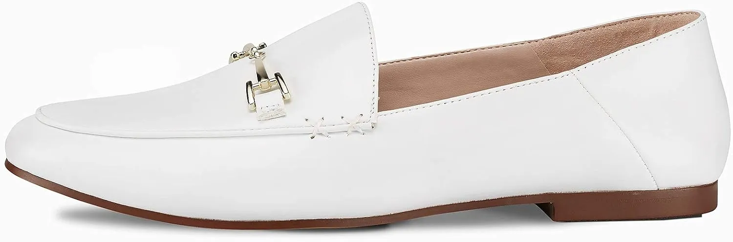JENN ARDOR Loafers for Women Flats Shoes Womens Penny Loafers Slip On Pointed Toe Comfortable Office Work Driving Flats Fashion Dress Shoes for Women