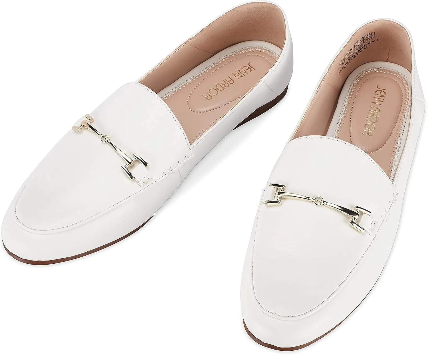 JENN ARDOR Loafers for Women Flats Shoes Womens Penny Loafers Slip On Pointed Toe Comfortable Office Work Driving Flats Fashion Dress Shoes for Women