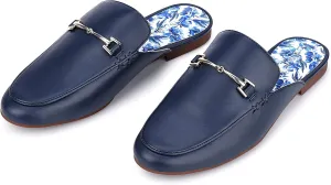 JENN ARDOR Mules for Women Flats Backless Loafers Shoes Slip On Slippers Pointed Toe Low Heel Work Slides Womens Mules Casual Shoes