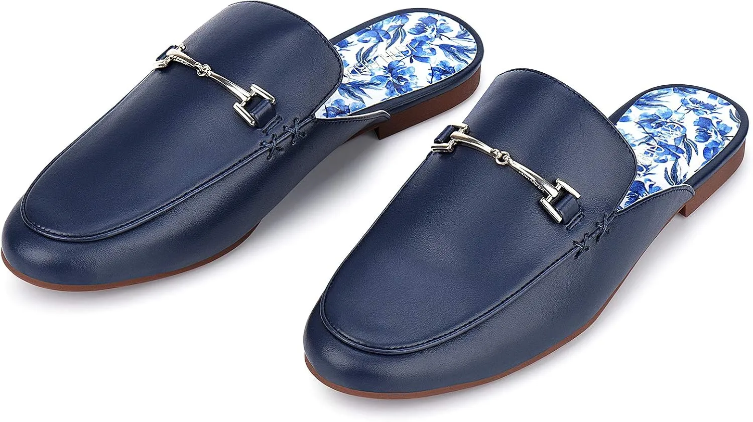 JENN ARDOR Mules for Women Flats Backless Loafers Shoes Slip On Slippers Pointed Toe Low Heel Work Slides Womens Mules Casual Shoes