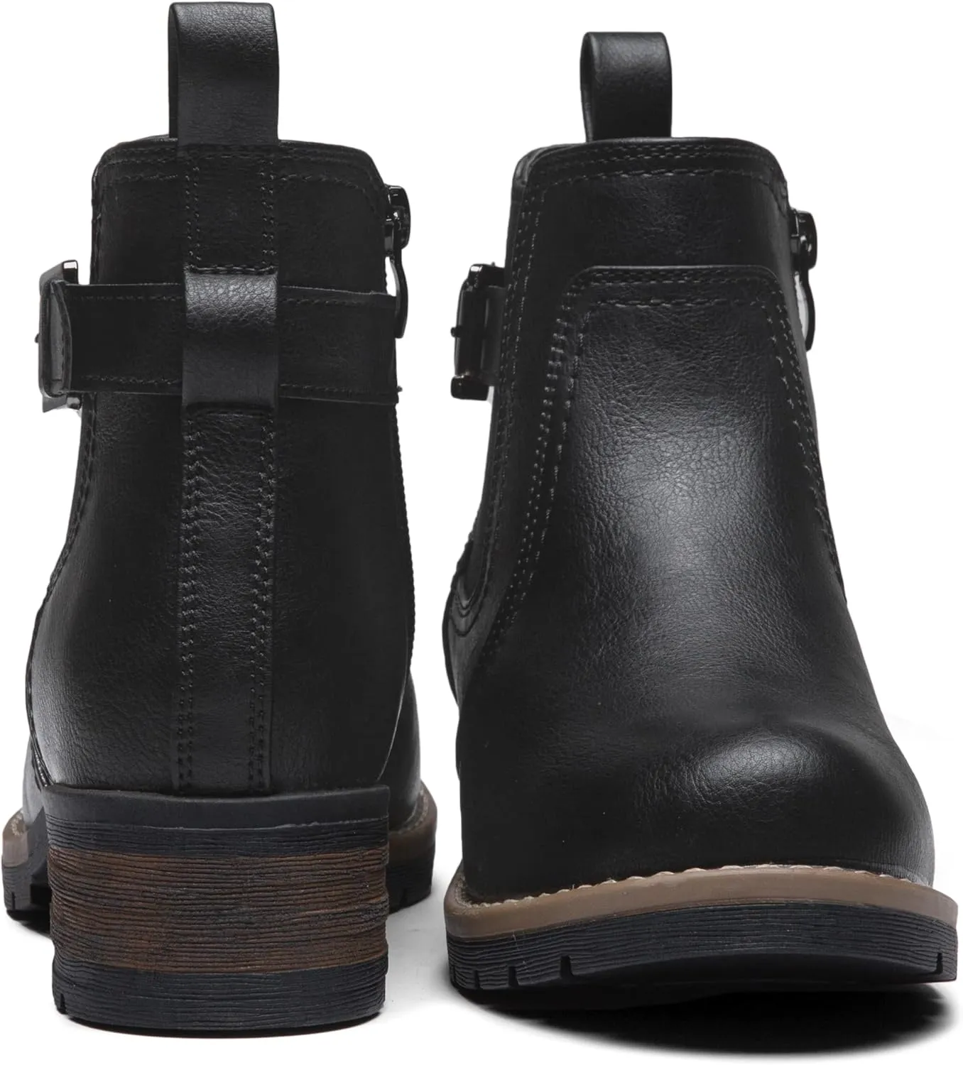 Jeossy Women's 9006 Ankle Boots Short Chelsea Booties for Women Low Heel with Zip