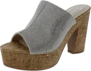 Jessica Simpson Womens Shelbie 4 Embellished Block Heel Heels