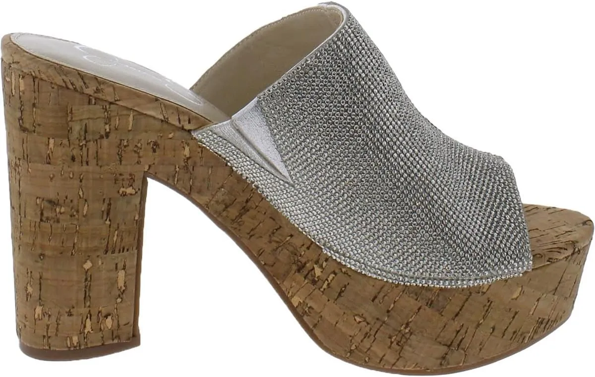 Jessica Simpson Womens Shelbie 4 Embellished Block Heel Heels