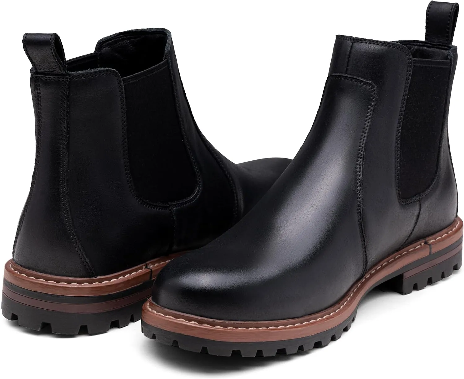 Jousen Chelsea Boots Men Lightweight Mens Boots Classic Slip On Boots Casual Boots for Men