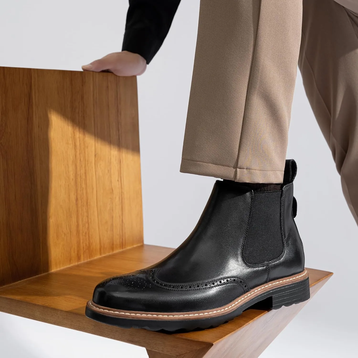 Jousen Men's Chelsea Boots Suede Casual