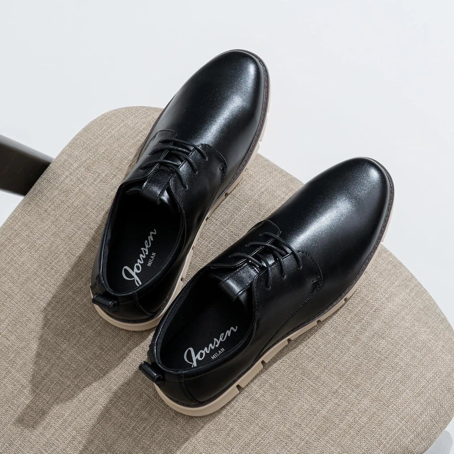 Jousen Men's Dress Shoes Brogue Formal Lace Up Oxfords Shoes