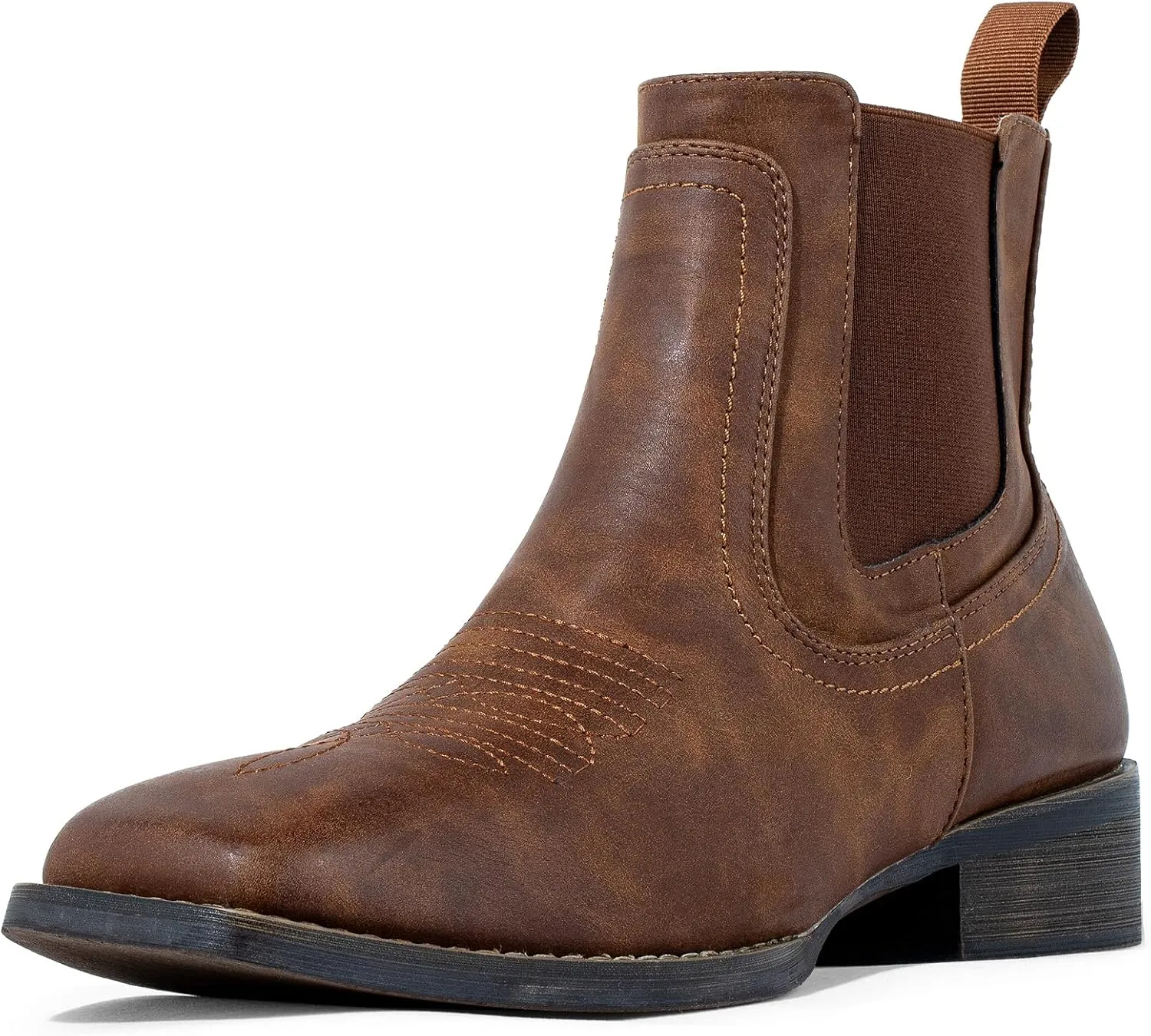 J's.o.l.e Cowboy Boots for Men Western Square Toe Ankle Chelsea Boots