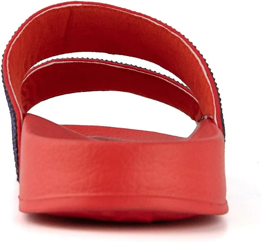 JUICY COUTURE Slide Double Strap Sandals, Beach Flats for Women, Summer Shoes