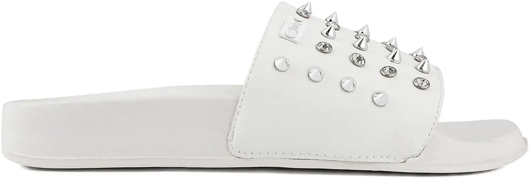 Juicy Couture Slide Sandals, Beach Flats for Women, Summer Shoes