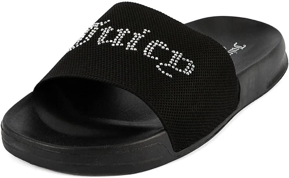 Juicy Couture Slide Sandals, Beach Flats for Women, Summer Shoes