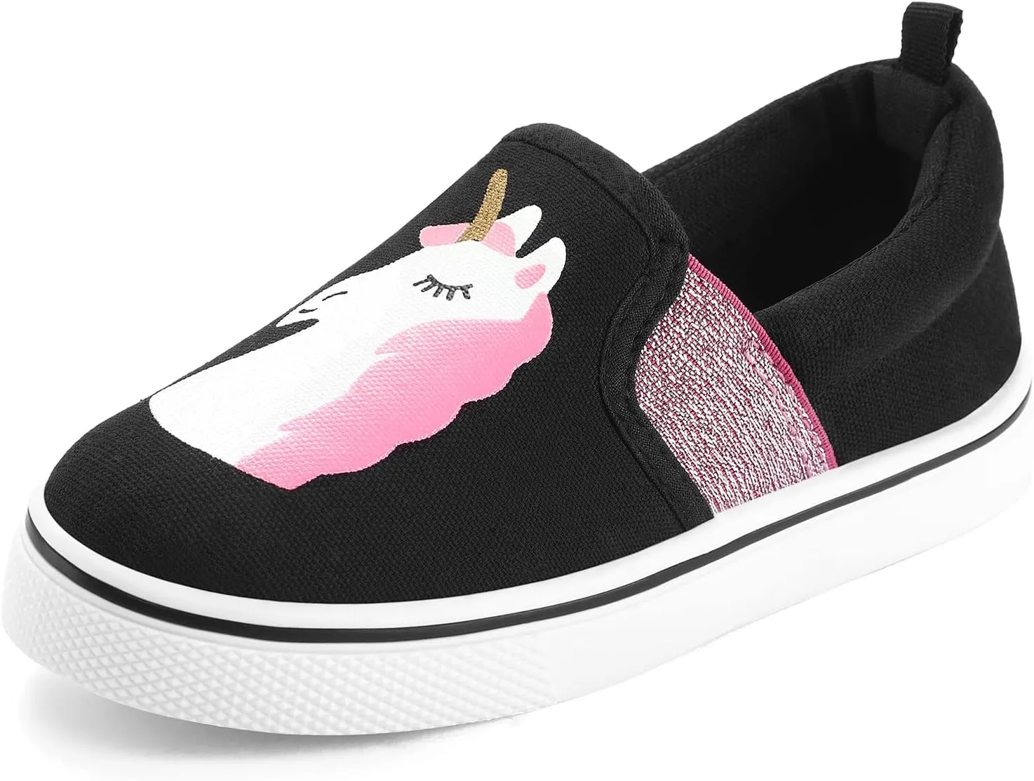 K KomForme Toddler Sneakers for Girls Boys Slip On Canvas Walking Shoes