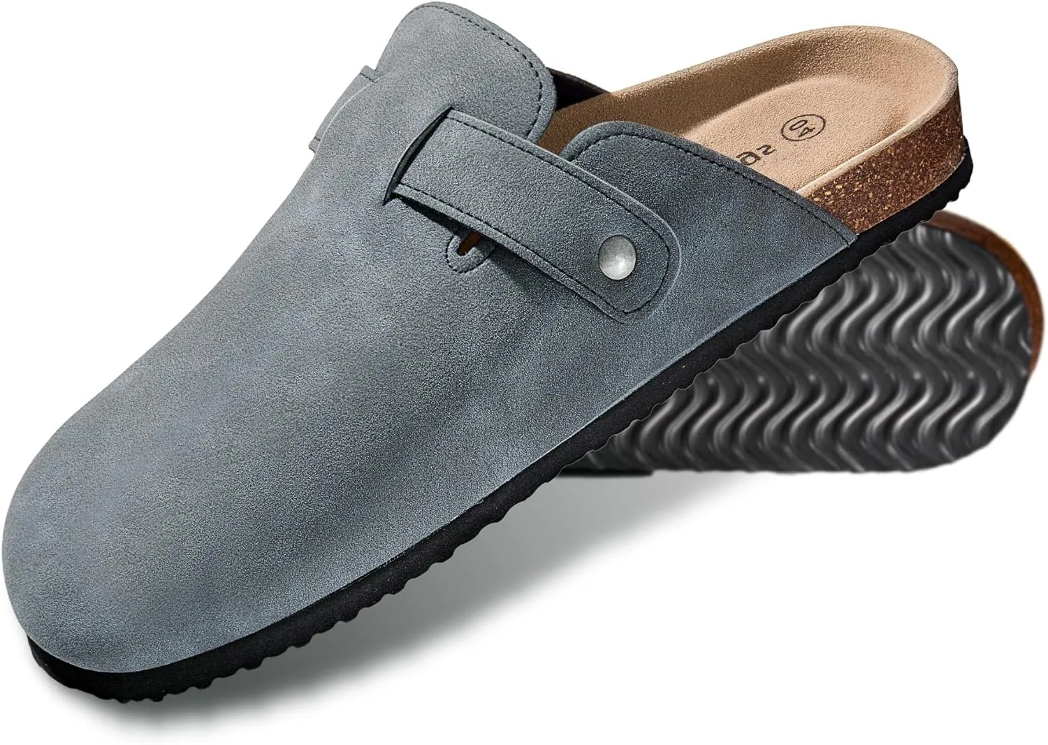 KEMISANT Women Clogs,Comfort Mules Slippers Nurse Work Shoes Sandals Unisex for Men Women with Cork-Footbed Cushion