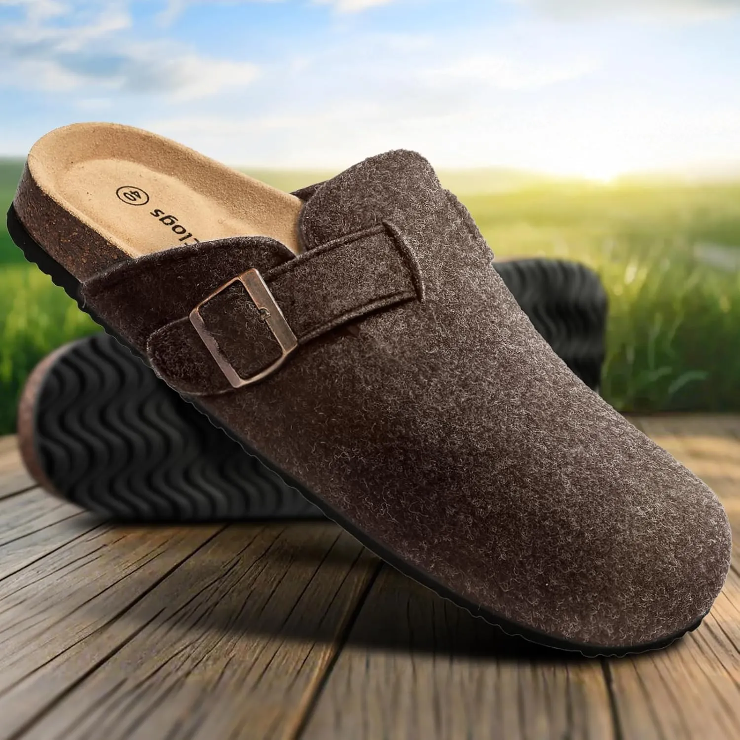 KEMISANT Women Clogs,Comfort Mules Slippers Nurse Work Shoes Sandals Unisex for Men Women with Cork-Footbed Cushion