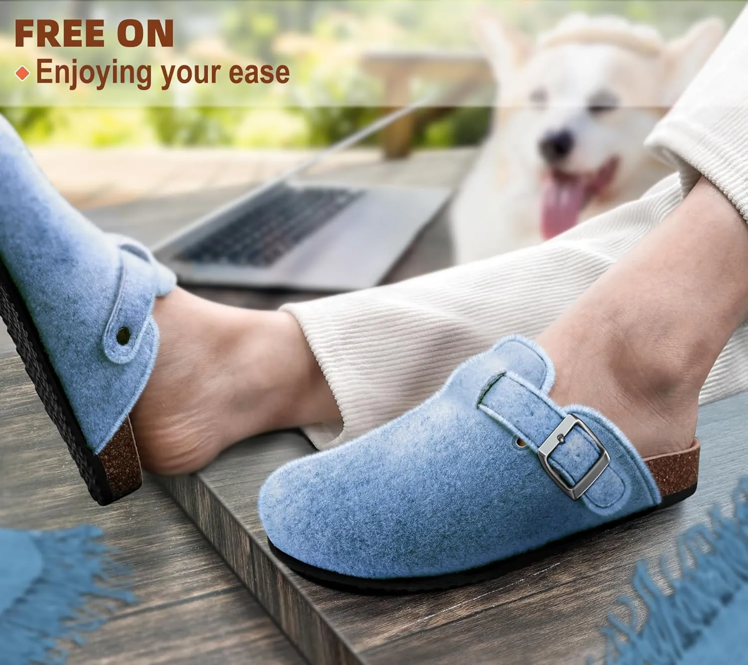 KEMISANT Women Clogs,Comfort Mules Slippers Nurse Work Shoes Sandals Unisex for Men Women with Cork-Footbed Cushion
