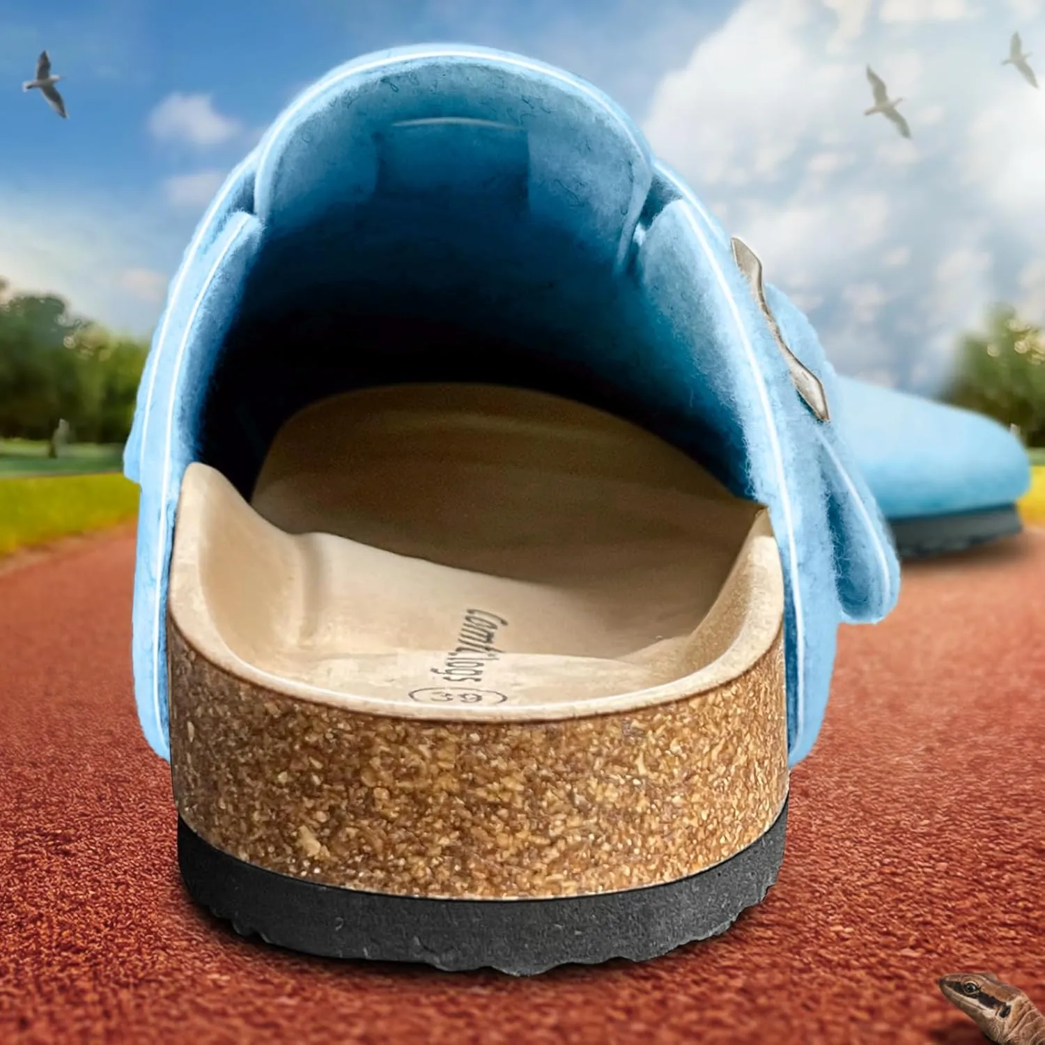 KEMISANT Women Clogs,Comfort Mules Slippers Nurse Work Shoes Sandals Unisex for Men Women with Cork-Footbed Cushion