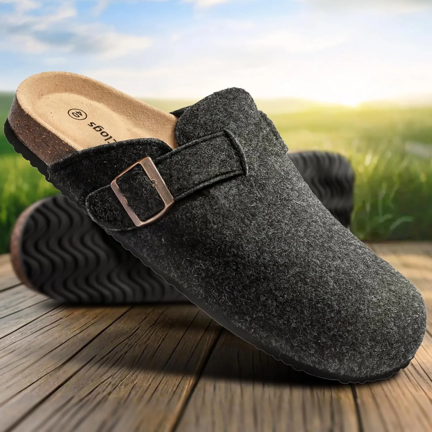 KEMISANT Women Clogs,Comfort Mules Slippers Nurse Work Shoes Sandals Unisex for Men Women with Cork-Footbed Cushion