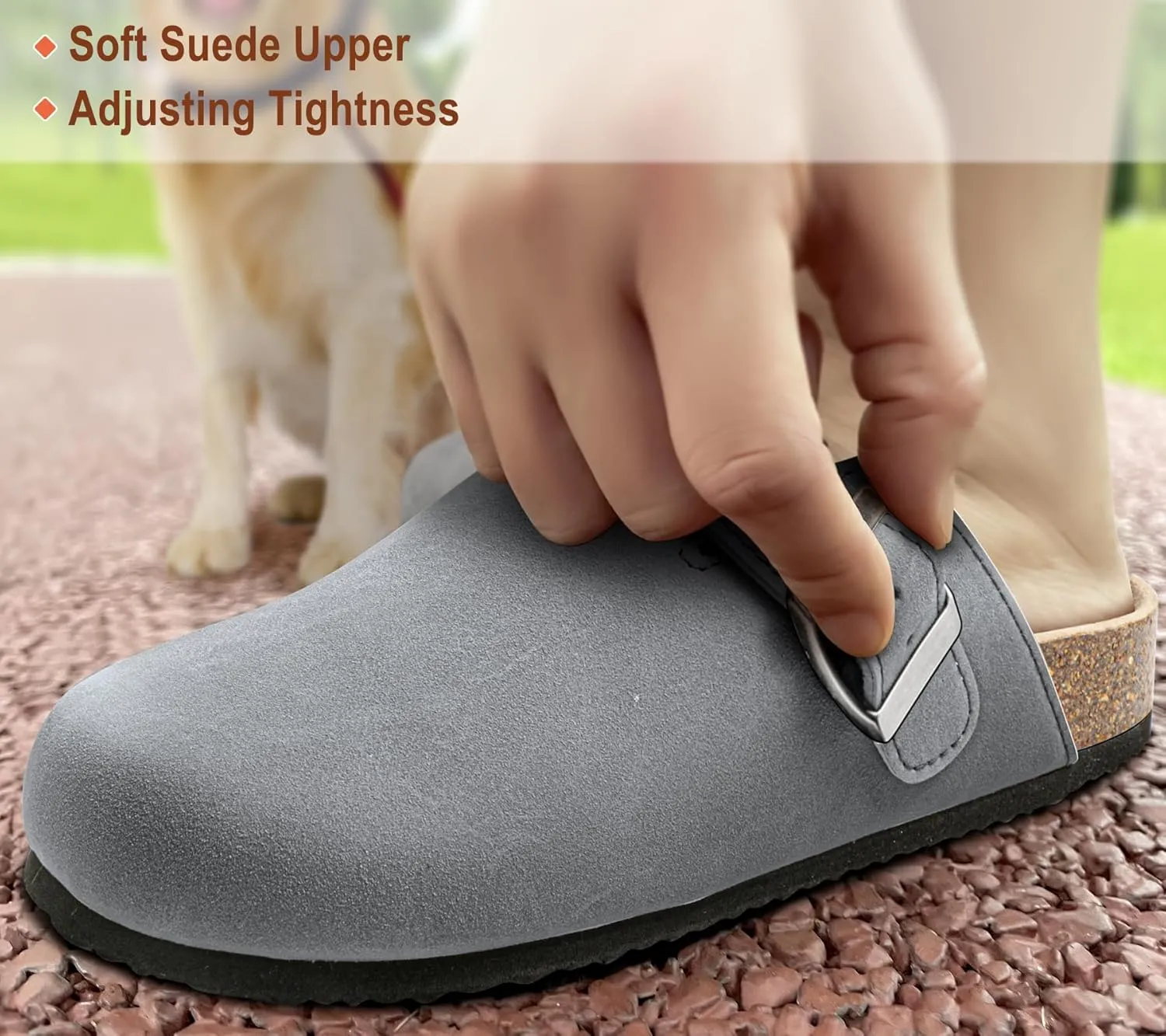 KEMISANT Women Clogs,Comfort Mules Slippers Nurse Work Shoes Sandals Unisex for Men Women with Cork-Footbed Cushion