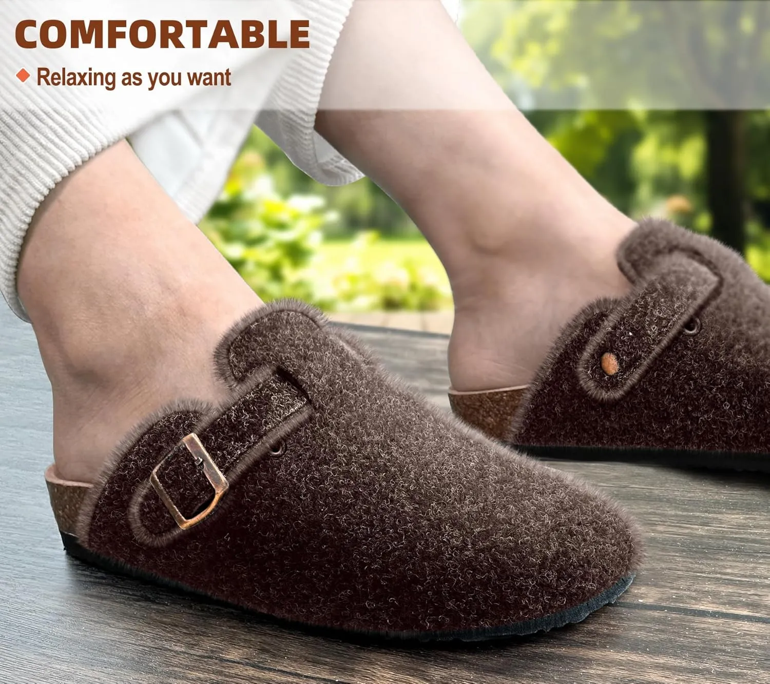 KEMISANT Women Clogs,Comfort Mules Slippers Nurse Work Shoes Sandals Unisex for Men Women with Cork-Footbed Cushion