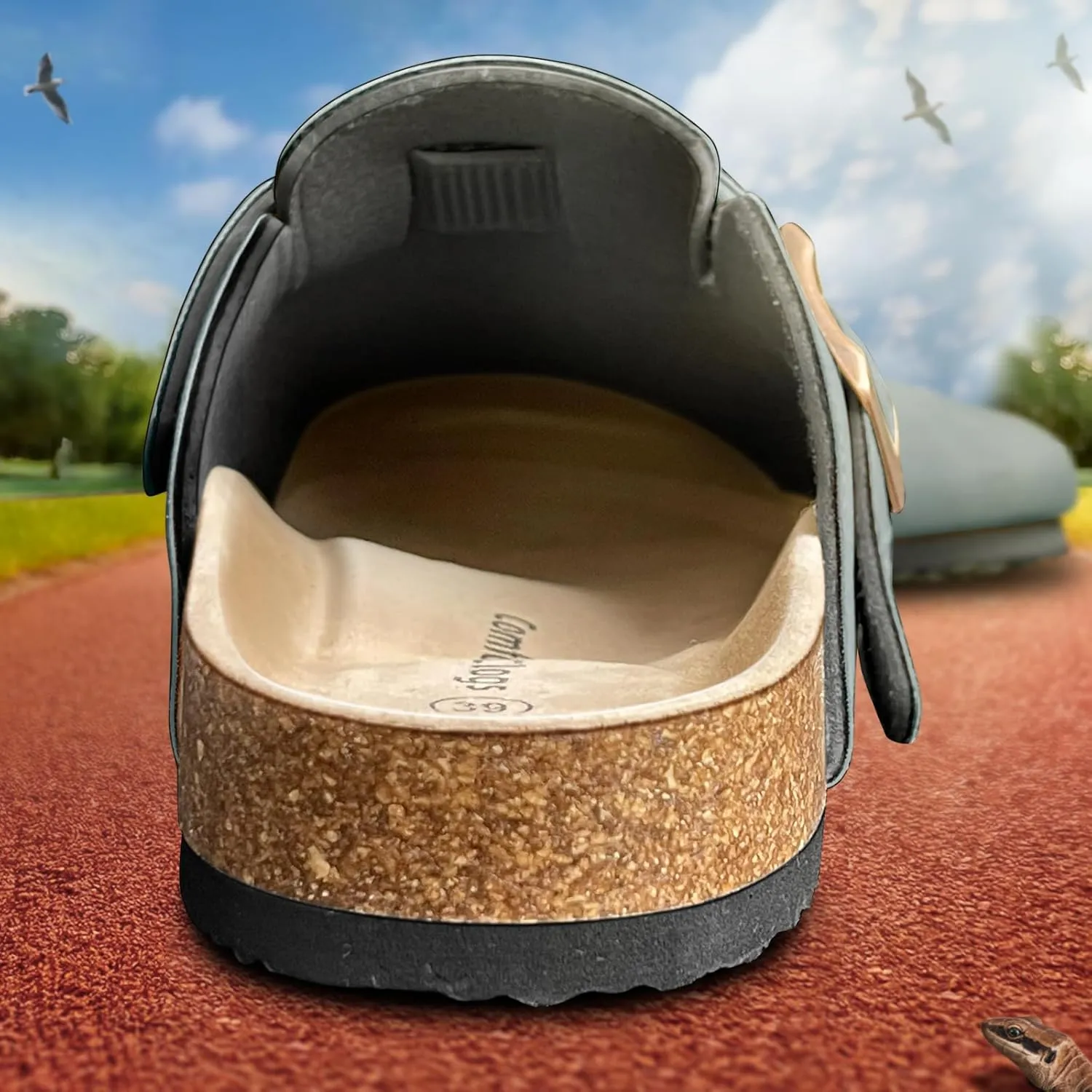 KEMISANT Women Clogs,Comfort Mules Slippers Nurse Work Shoes Sandals Unisex for Men Women with Cork-Footbed Cushion