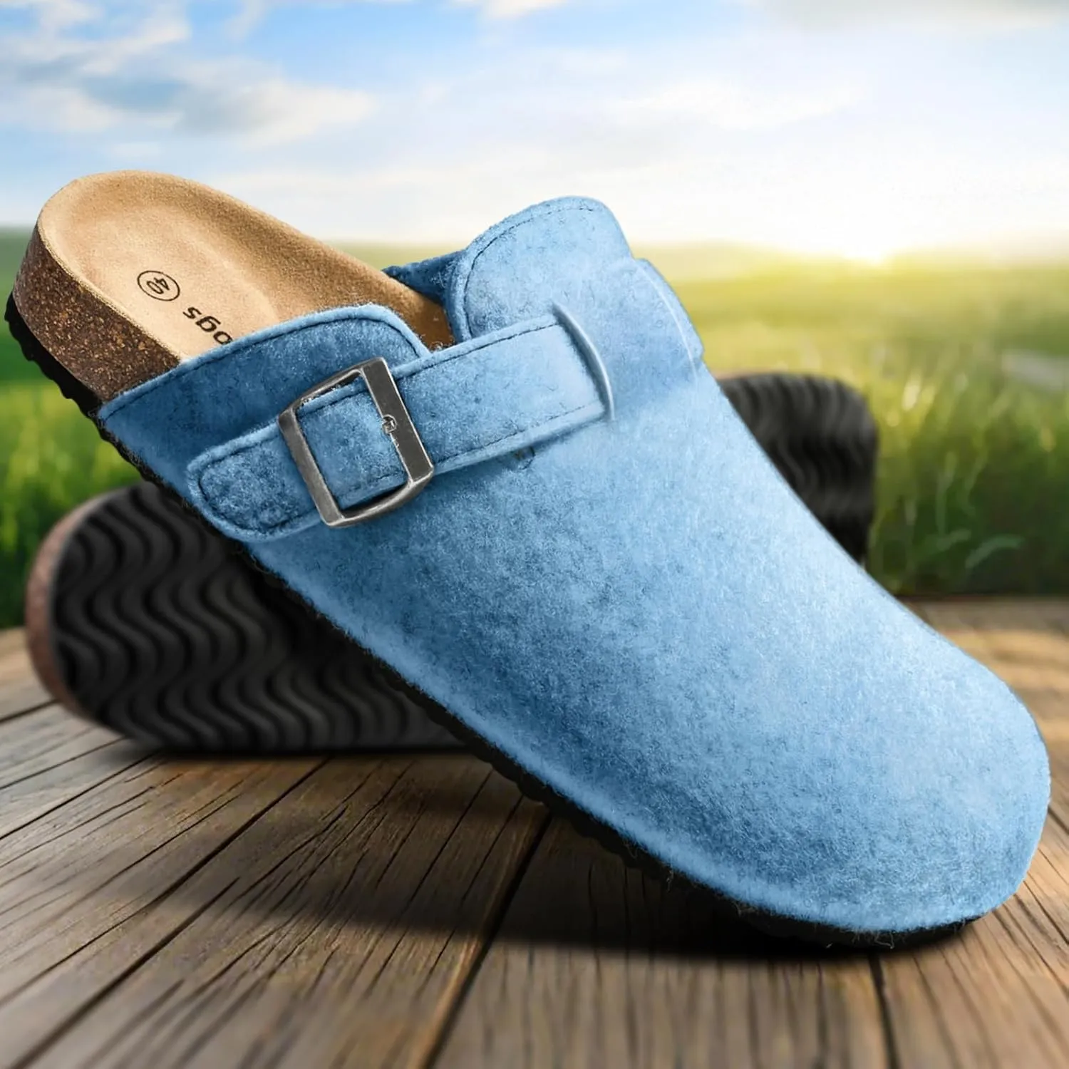 KEMISANT Women Clogs,Comfort Mules Slippers Nurse Work Shoes Sandals Unisex for Men Women with Cork-Footbed Cushion