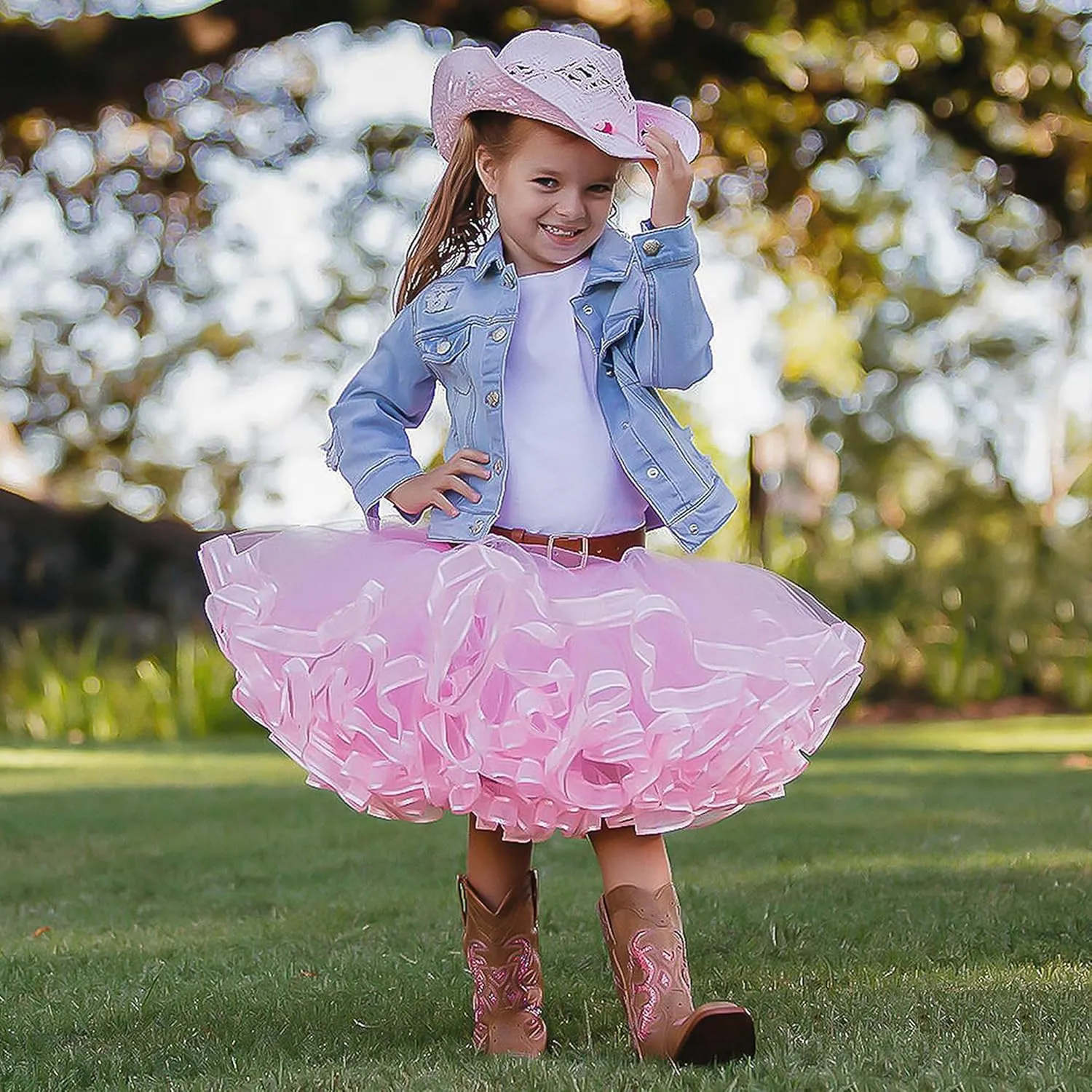 Kids Cowgirl Boots for Girls Western Square Toe Girls Sparkle Boots Zipper Mid Calf Low Heel Horse Riding for Toddler Little Big Kids
