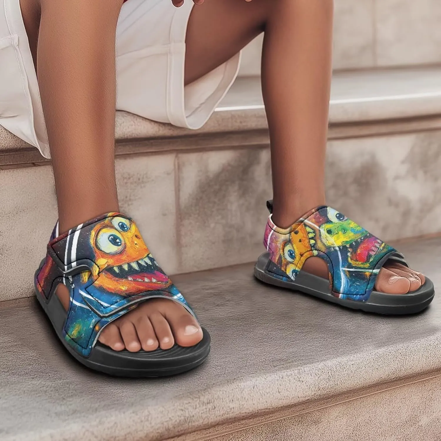 Kids Sandals Ocean Series Summer Kids Shoes Open Toe Sport Outdoor Athletic Sandals Quick Dry Water Shoes