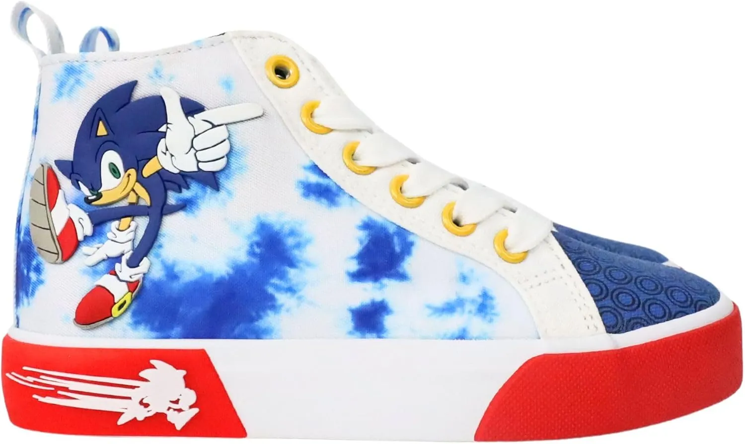 Kids Sonic The Hedgehog Hightop Sneakers Shoes in Sizes 11-3
