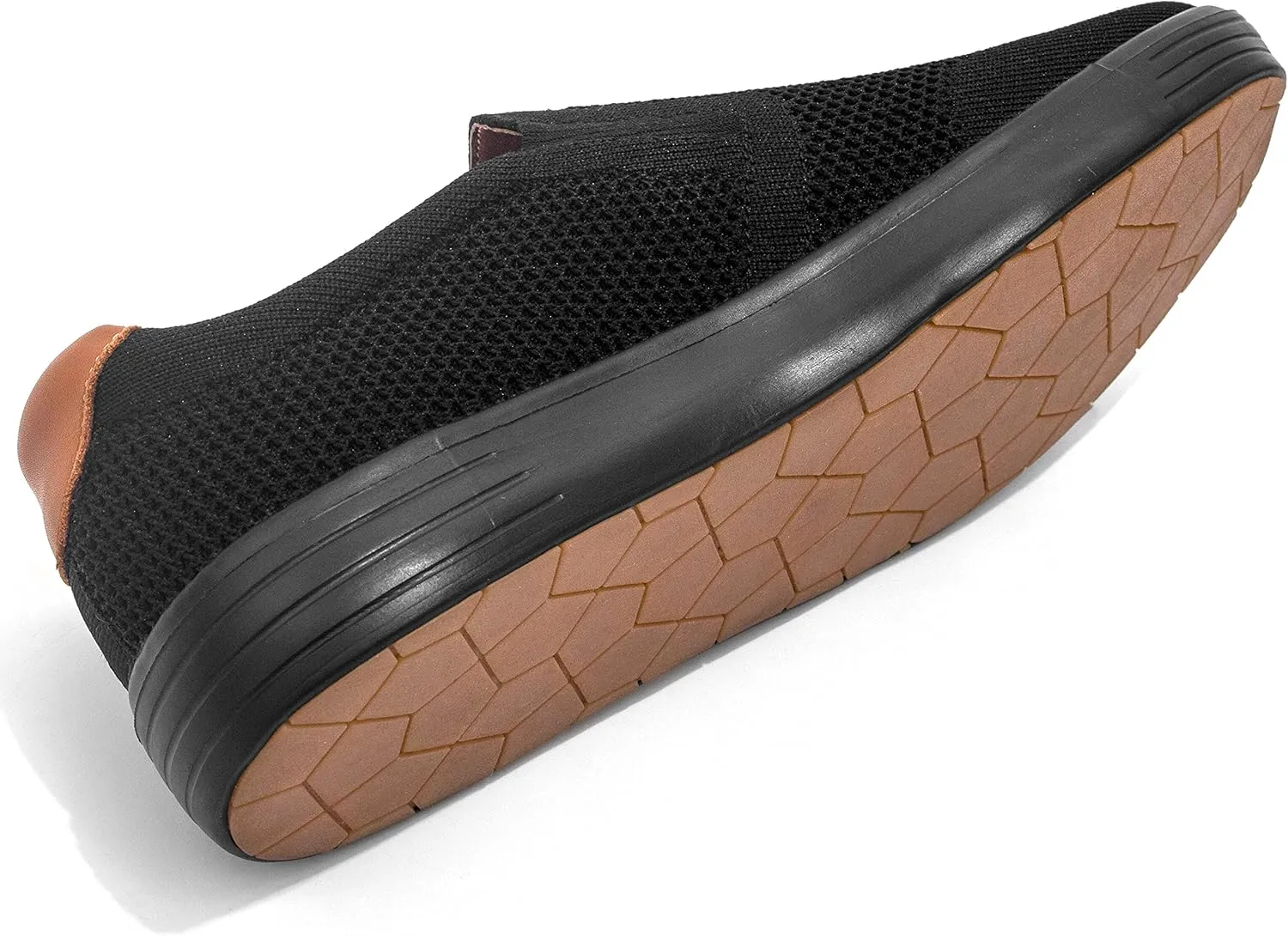 konhill Slip on Sneaker for Men- Casual Knit Boat Loafers Walking Shoes Driving Work Memory Skate Foam Shoes