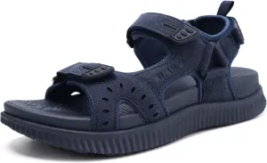 KuaiLu Mens Hiking Sandals With Arch Support Sport Recovery Athletic Walking Sandals For Man Outdoor Summer Casual Thick Cushion Beach Water Fisherman Sandal Size 7-15