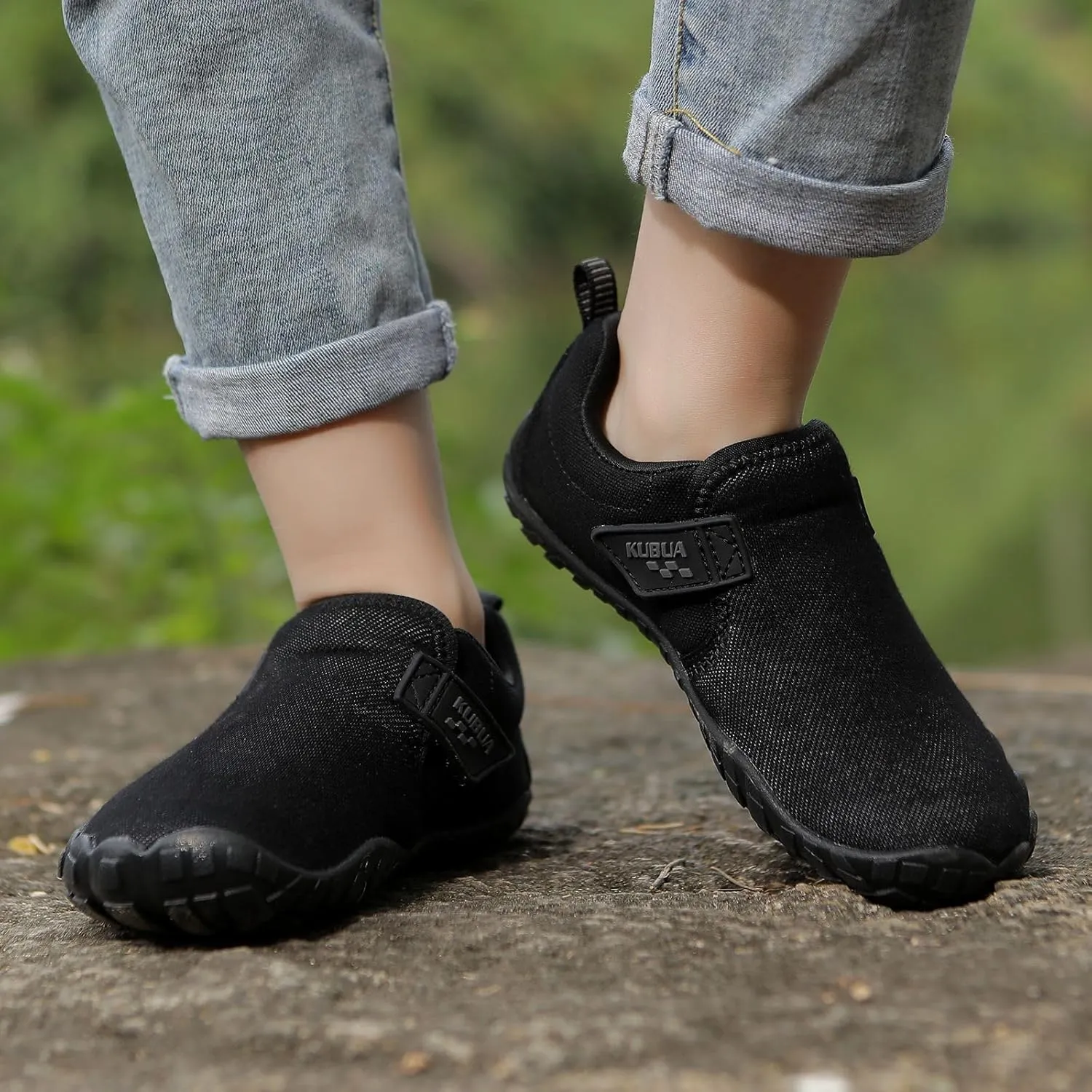 KUBUA Kids Barefoot Shoes Boys Girls Slip On Minimalist Sneakers for Walking Tennis Athletic Hiking Toddler Little Big Kid