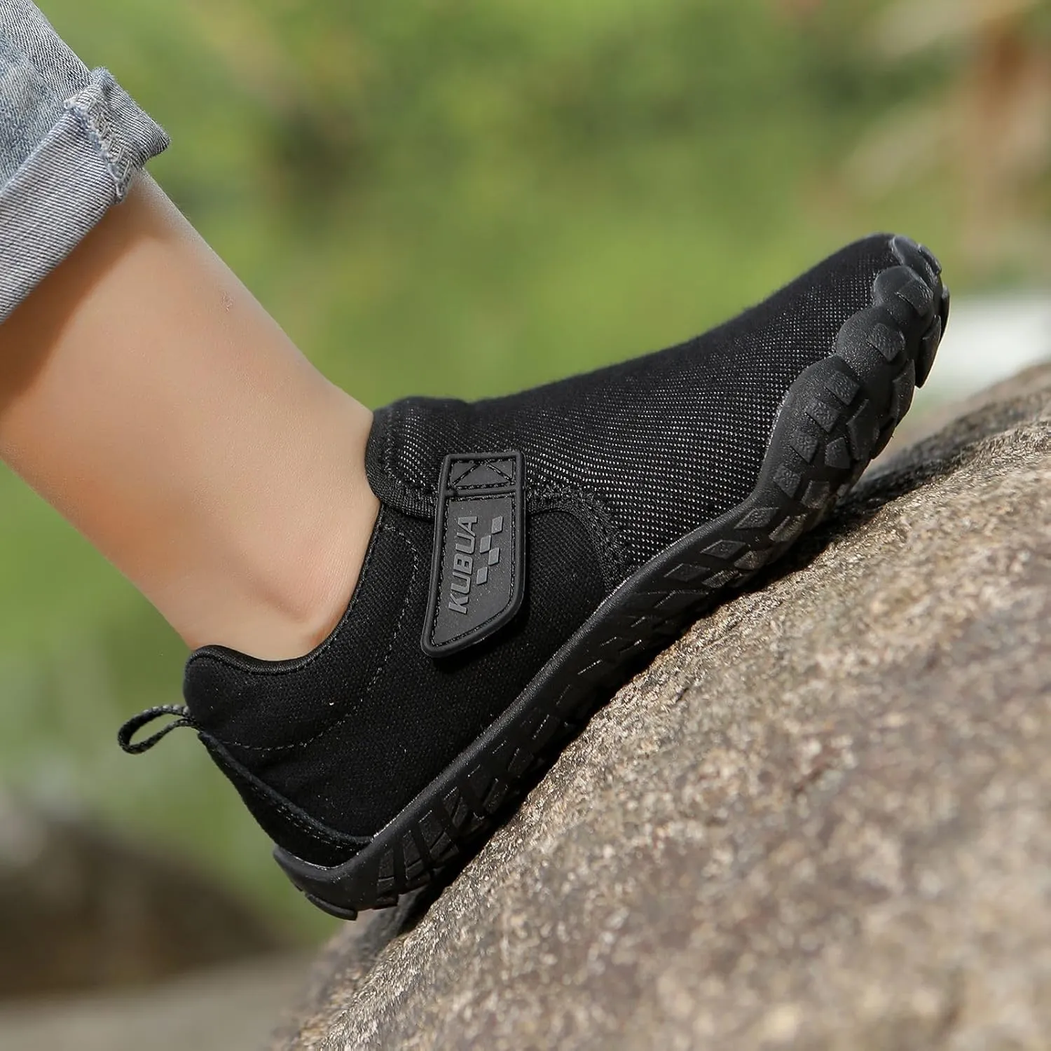KUBUA Kids Barefoot Shoes Boys Girls Slip On Minimalist Sneakers for Walking Tennis Athletic Hiking Toddler Little Big Kid