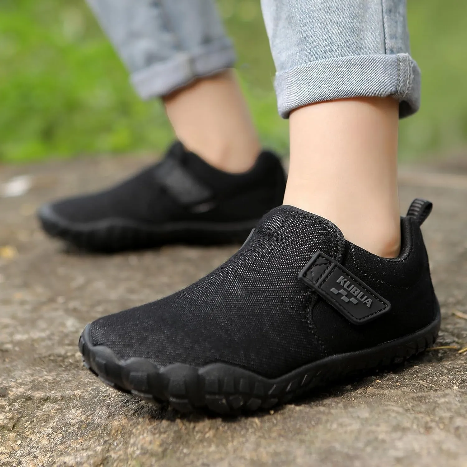 KUBUA Kids Barefoot Shoes Boys Girls Slip On Minimalist Sneakers for Walking Tennis Athletic Hiking Toddler Little Big Kid