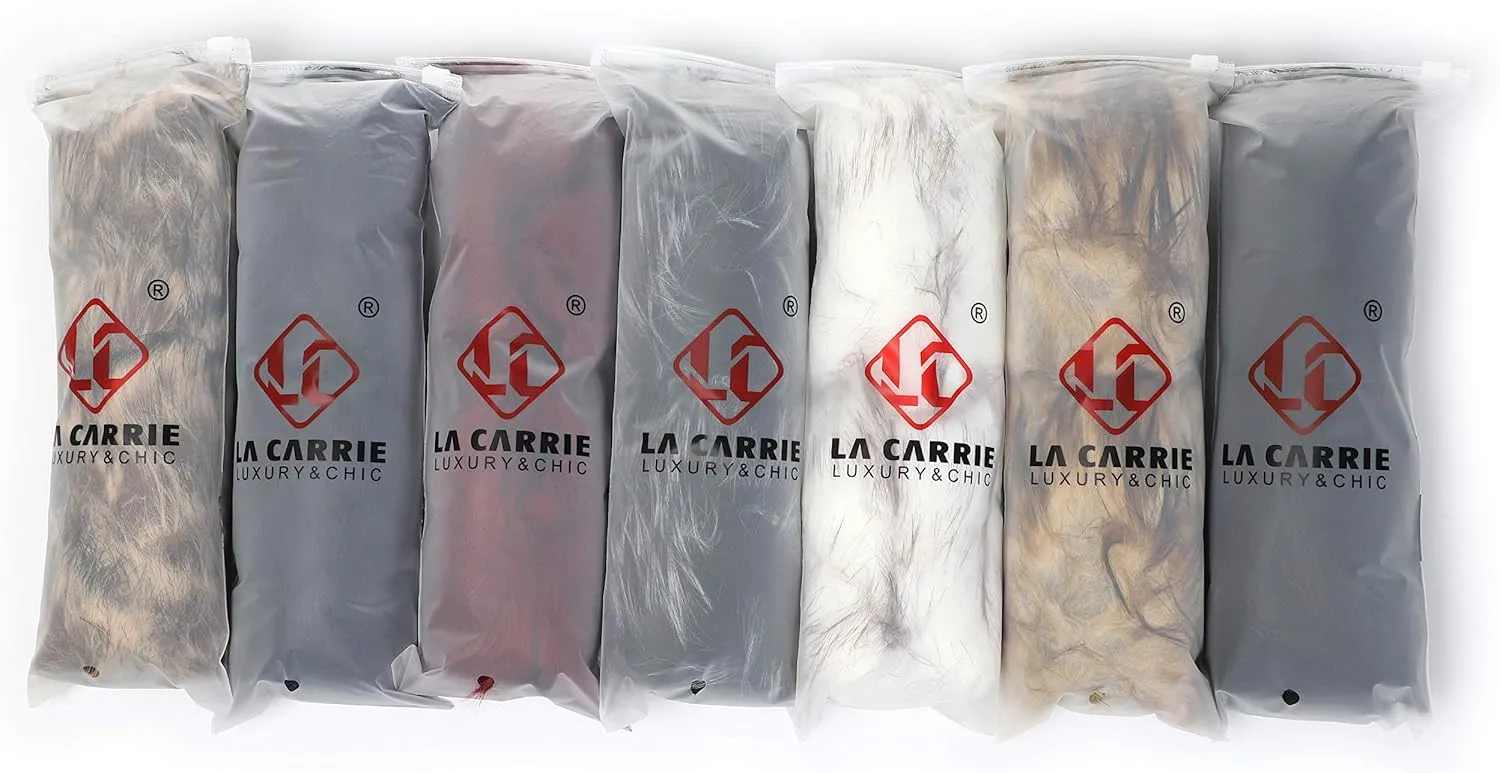 LA CARRIE Women Faux Fur Plush Leg Warmers Short Furry Fuzzy Leg Cuffs Girls Winter Knitted Boot