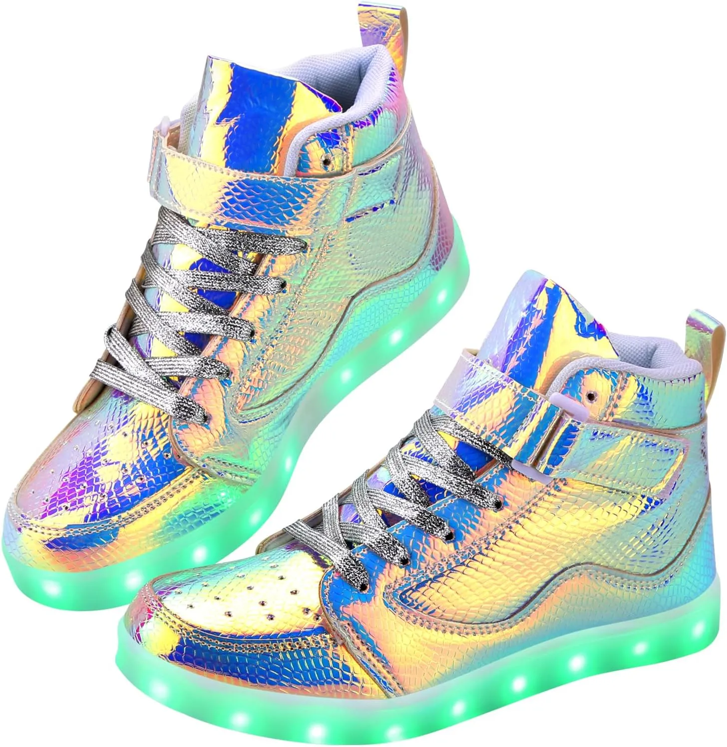 LED Shoes - Men's & Women's Light Up High Top Sneakers, USB Charging, Glow in The Dark for Dancing Party Festivals