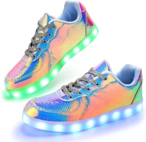 LED Shoes - Men's & Women's Light Up High Top Sneakers, USB Charging, Glow in The Dark for Dancing Party Festivals