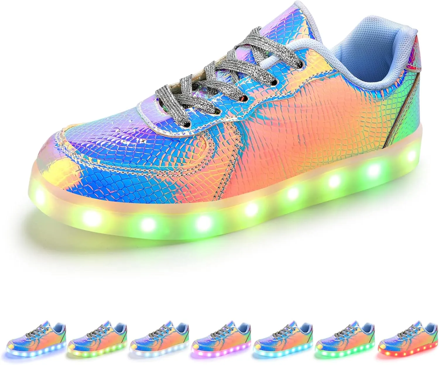 LED Shoes - Men's & Women's Light Up High Top Sneakers, USB Charging, Glow in The Dark for Dancing Party Festivals