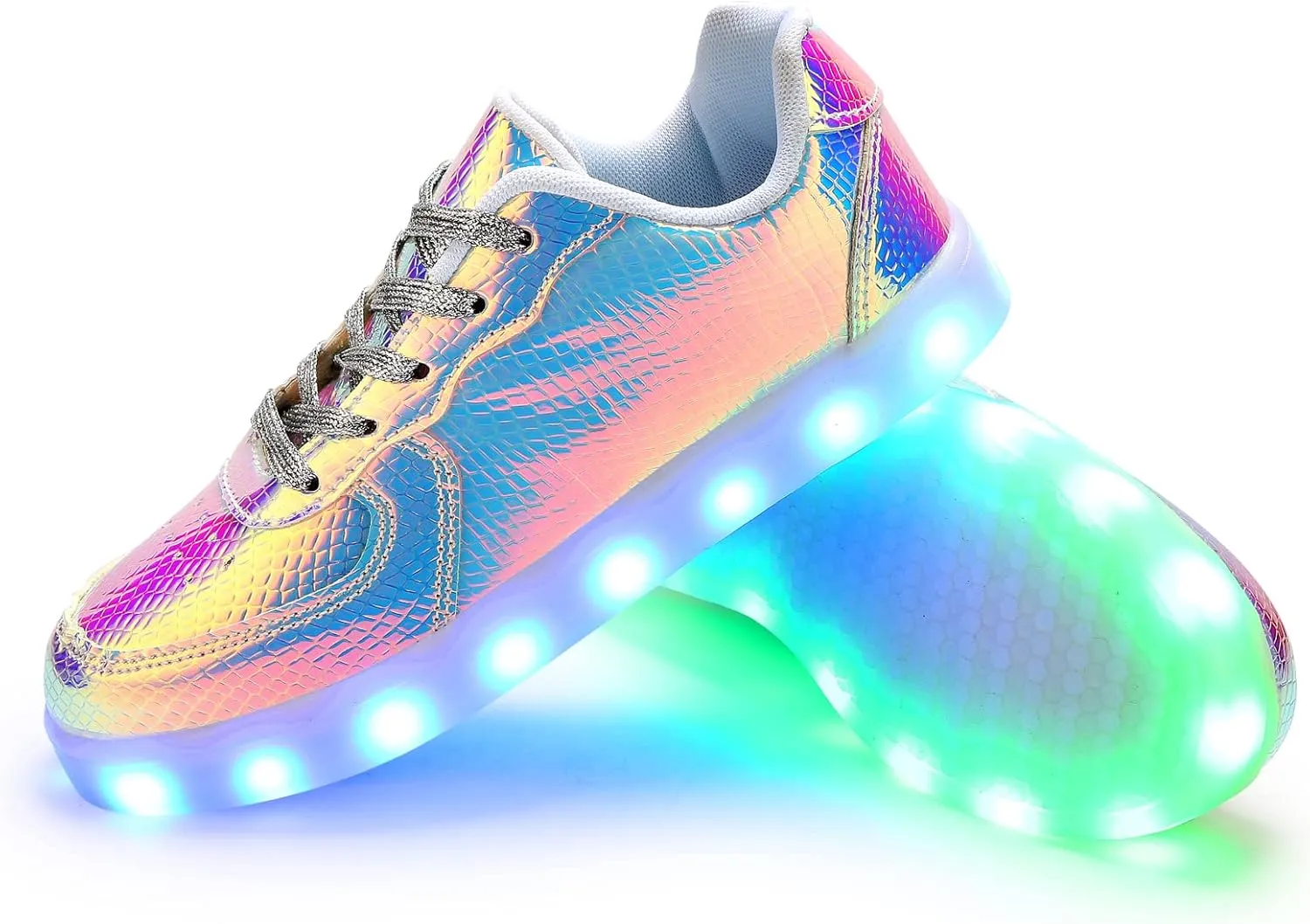 LED Shoes - Men's & Women's Light Up High Top Sneakers, USB Charging, Glow in The Dark for Dancing Party Festivals