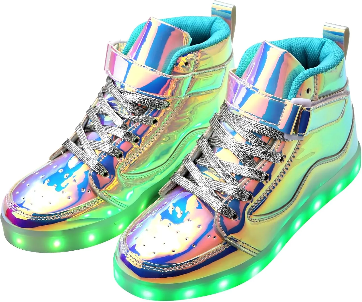 LED Shoes - Men's & Women's Light Up High Top Sneakers, USB Charging, Glow in The Dark for Dancing Party Festivals