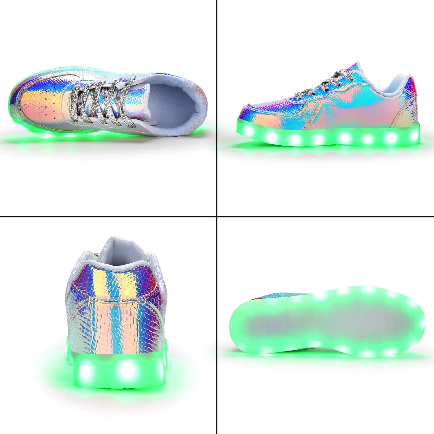 LED Shoes - Men's & Women's Light Up High Top Sneakers, USB Charging, Glow in The Dark for Dancing Party Festivals