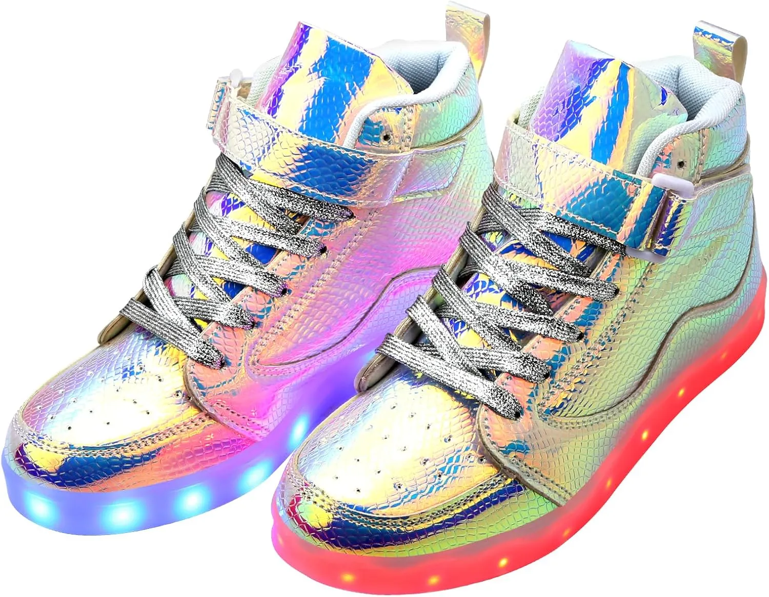 LED Shoes - Men's & Women's Light Up High Top Sneakers, USB Charging, Glow in The Dark for Dancing Party Festivals