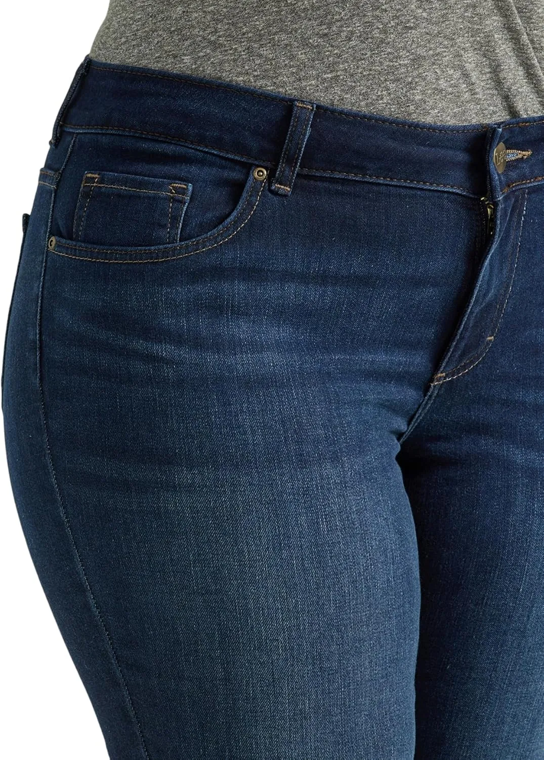 Lee Women's Plus Size Legendary Mid Rise Straight Leg Jean