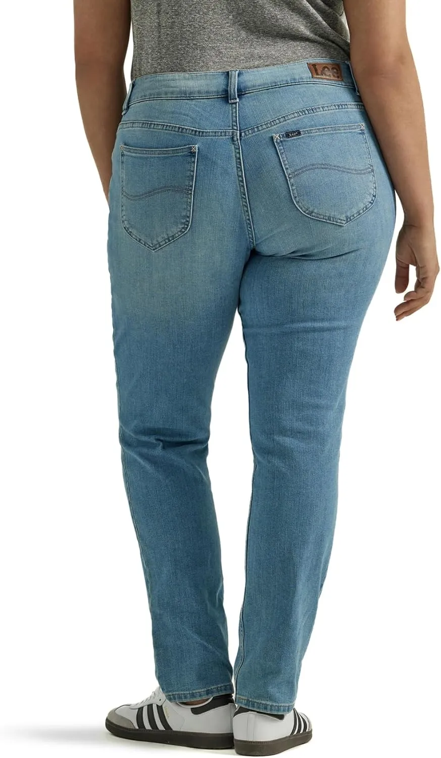 Lee Women's Plus Size Legendary Mid Rise Straight Leg Jean