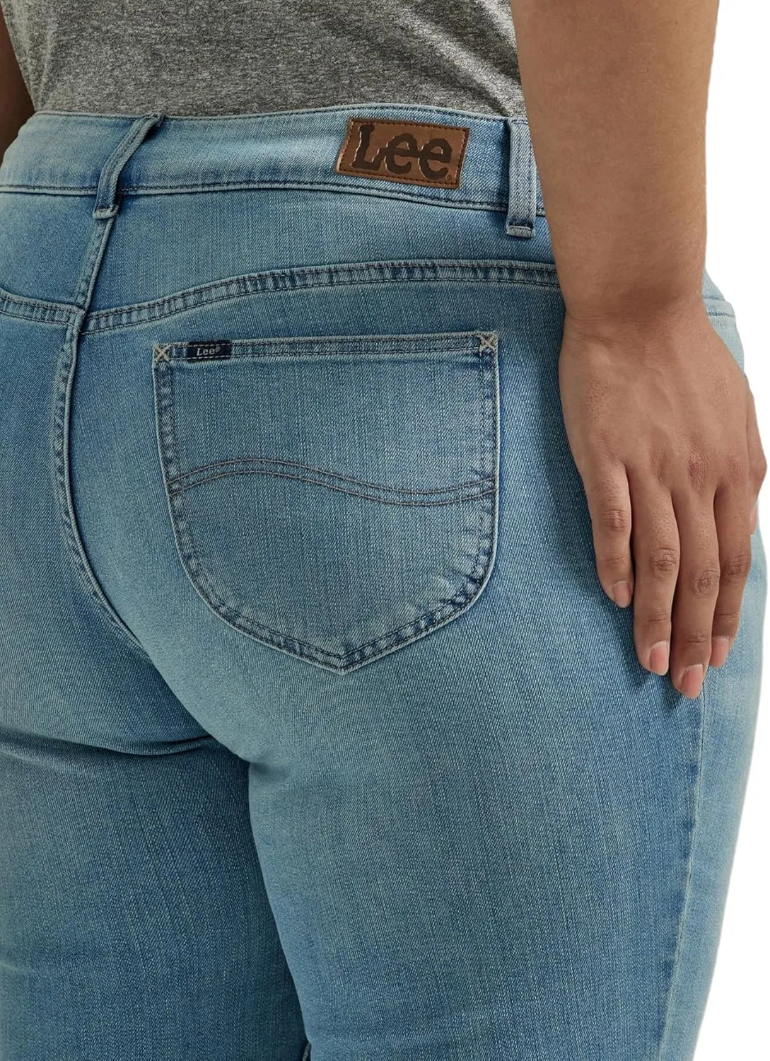 Lee Women's Plus Size Legendary Mid Rise Straight Leg Jean