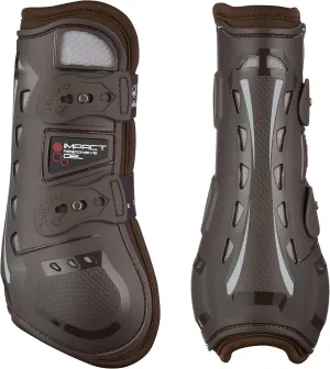 LeMieux Impact Responsive Horse Tendon Boots - Protective Gear and Training Equipment - Equine Boots, Wraps & Accessories - Tendon Protection and Support (Brown/Large)