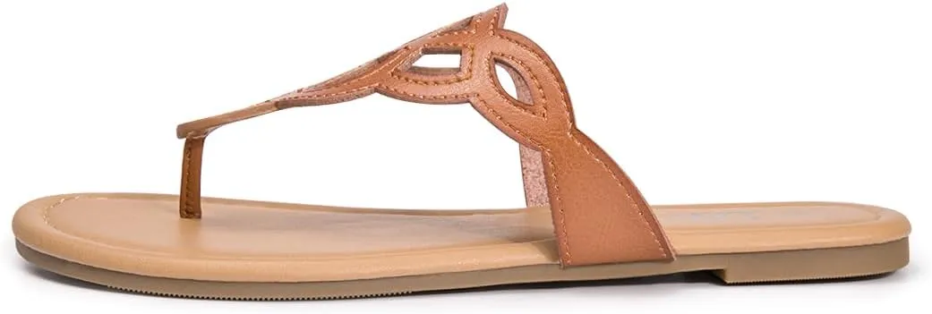 LM Women's Thong Sandals T-Strap Sandals Slip On Flat Sandals Flip Flop Casual Summer Slide Sandals